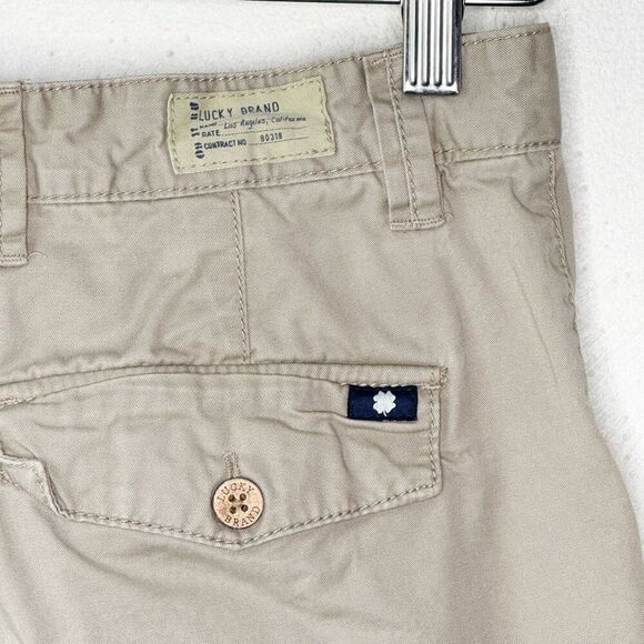Lucky Brand Khaki Cargo Shorts - Kids US 14 - Picture 5 of 11
